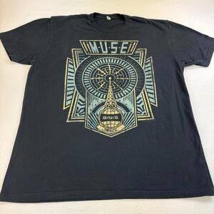 2016 Muse Chicago Band Shirt Size XL Black